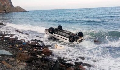 Tekirdağda otomobil denize uçtu: 5 yaralı