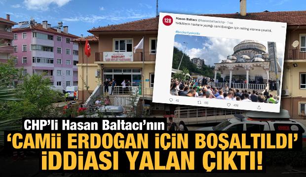 CHP’li Hasan Baltacı’nın ‘Camii Erdoğan için boşaltıldı’ iddiası yalan çıktı!