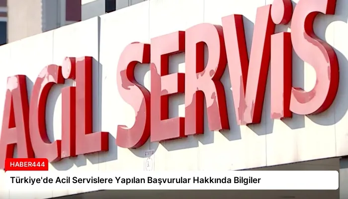 Türkiye’de Acil Servislere Yapılan Başvurular Hakkında Bilgiler