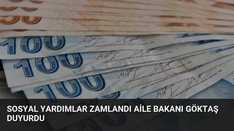 Sosyal Yardımlar Zamlandı Aile Bakanı Göktaş Duyurdu