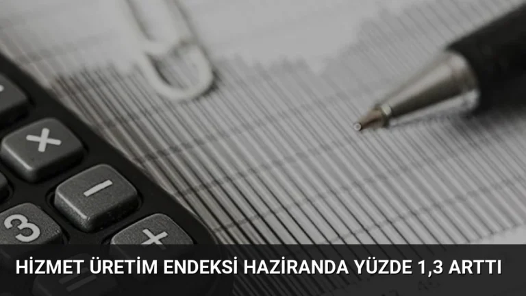 Hizmet Üretim Endeksi Haziranda Yüzde 1,3 Arttı