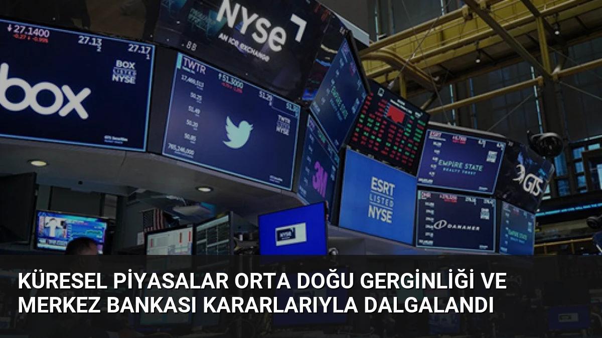 Küresel Piyasalar Orta Doğu Gerginliği ve Merkez Bankası Kararlarıyla Dalgalandı