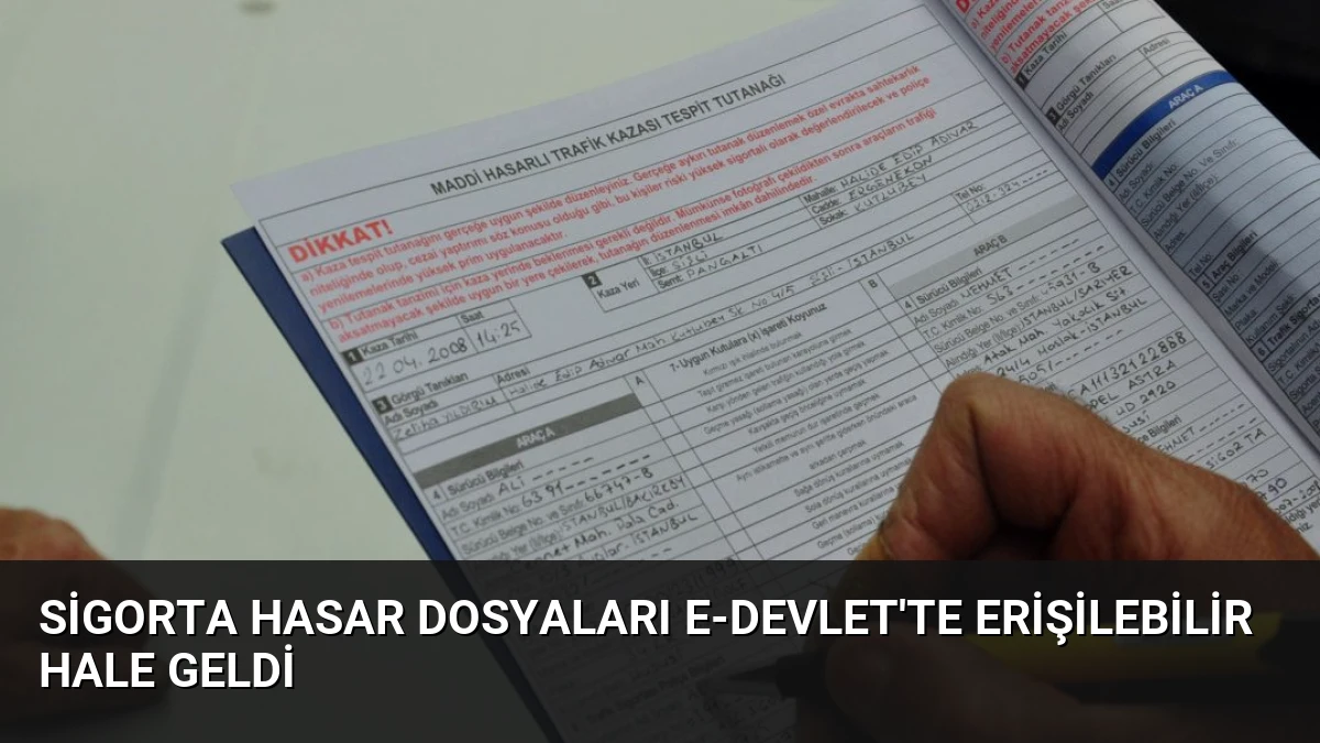 Sigorta Hasar Dosyaları e-Devlet’te Erişilebilir Hale Geldi